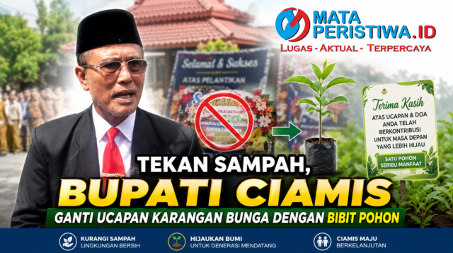 Tekan Sampah, Bupati Ciamis Ganti Ucapan Karangan Bunga dengan Bibit Pohon