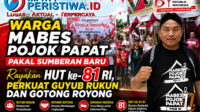 Warga Mabes Pojok Papat Pakal Sumberan Baru Rayakan HUT ke-81 RI, Perkuat Guyub Rukun dan Gotong Royong