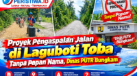 Proyek Pengaspalan Jalan di Laguboti Toba Tanpa Papan Nama, Dinas PUTR Bungkam