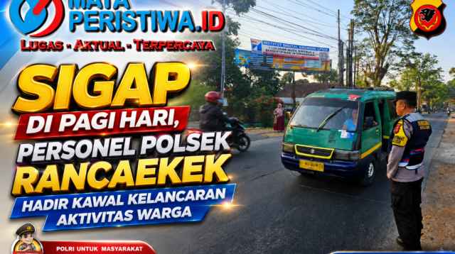 Sigap di Pagi Hari, Personel Polsek Rancaekek Hadir Kawal Kelancaran Aktivitas Warga