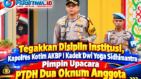 Tegakkan Disiplin Institusi, Kapolres Kotim AKBP I Kadek Dwi Yoga Sidhimantra Pimpin Upacara PTDH Dua Oknum Anggota