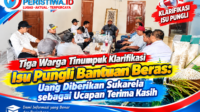 Tiga Warga Tinumpuk Klarifikasi Isu Pungli Bantuan Beras Uang Diberikan Sukarela sebagai Ucapan Terima Kasih